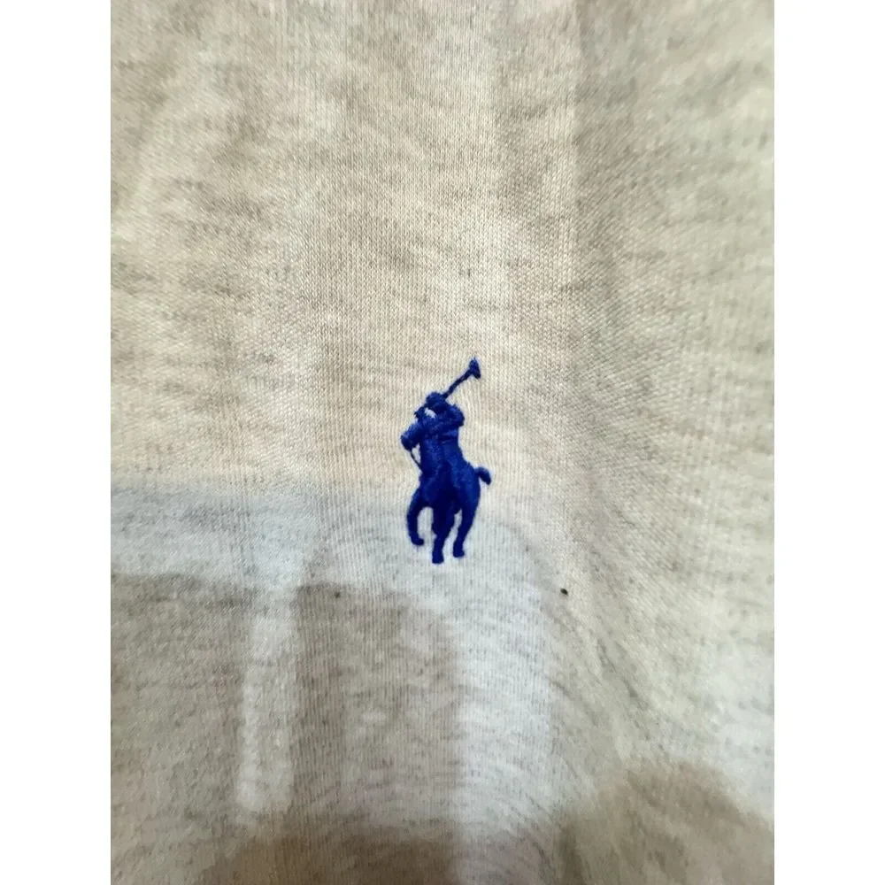 Ralph Lauren Polo Shirt Men's Long Sleeve Classic‎ Fit Mesh Gray Size 2XB